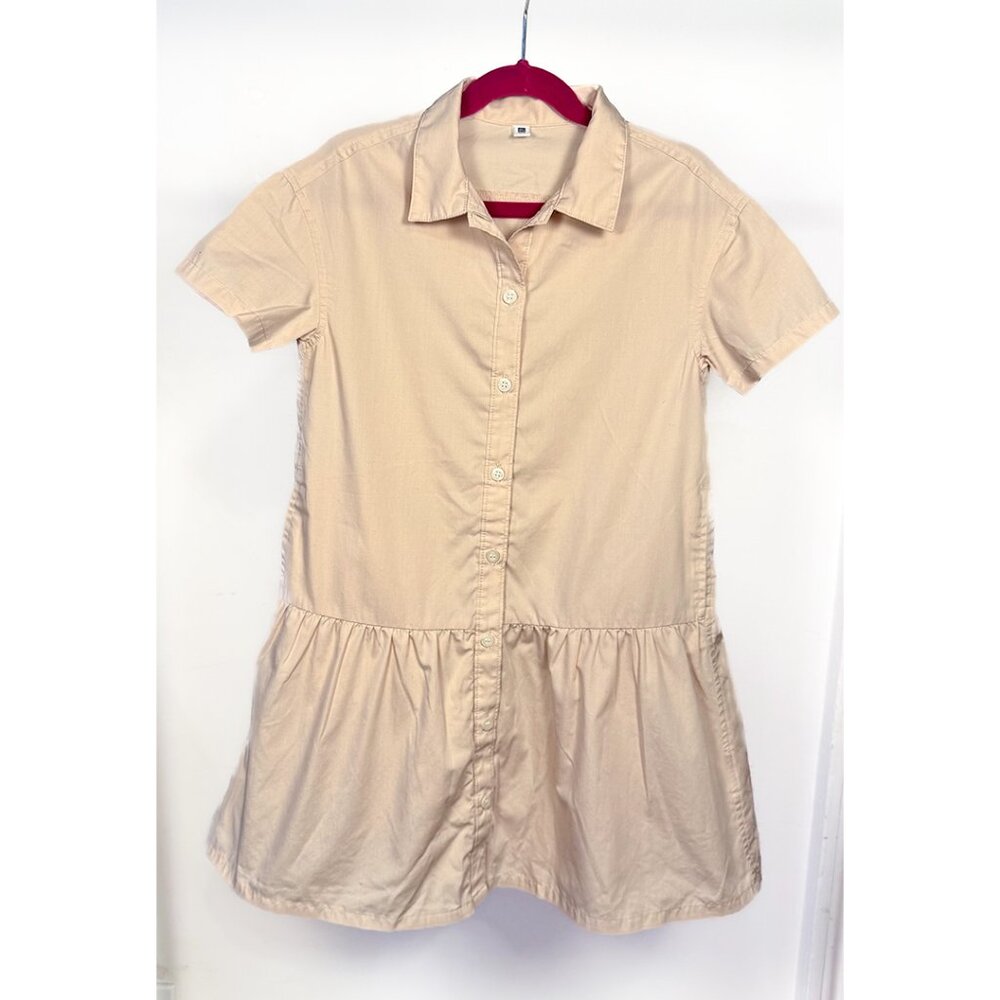 NWOT Uniqlo cotton drop-waist shirtdress - size 7-8